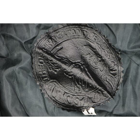 Vintage Faux Leather Racing Team Bomber Jacket XL - Picture 8 of 13